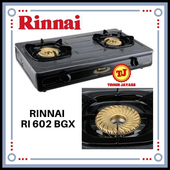 Rinnai Ri-602Bgx - Kompor Gas 2 Tungku |Rinnai Ri602Bgx |Rinai Ri 602