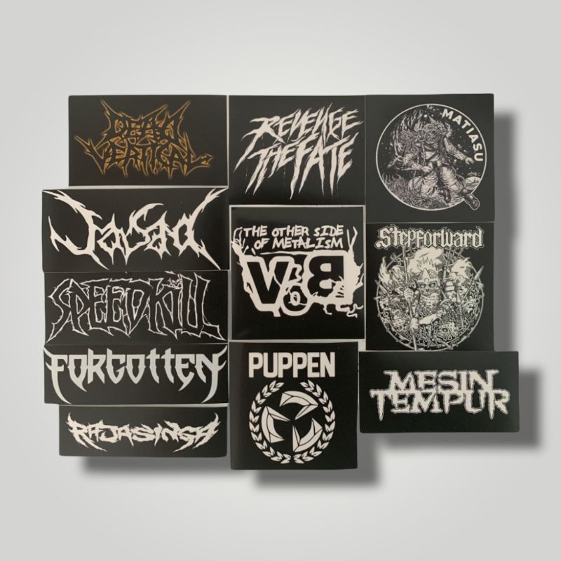 Stiker Pack Band Indie (Voice of Baceprot, Puppen, Mesin Tempur, Rajasinga, dll)