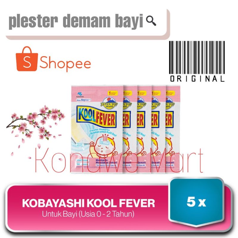 Koolfever Baby isi 5pcs - plester demam kool fever untuk bayi