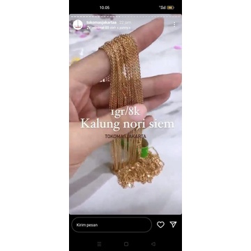 Kalung Nori Siem Kadar 8K/375 ll 1 Gram - DEWASA