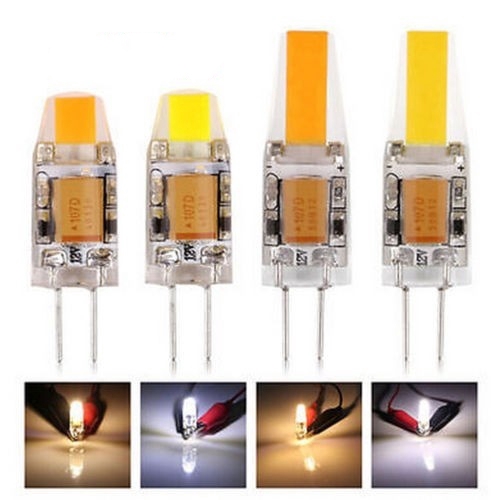 Lampu Bohlam LED COB SMD G4 AC / DC 12V 3W 6W 30W 50W Bahan Silikon Untuk Chandelier