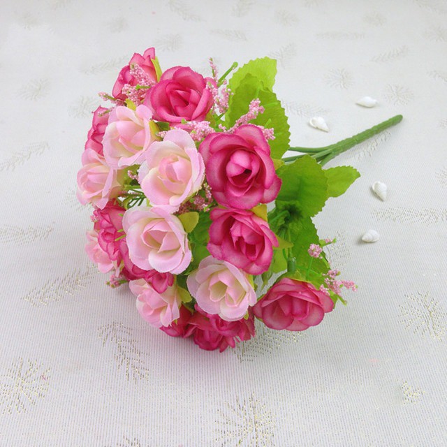COD BUNGA ROSE  BUNGA TANGKAI PLASTIK BUNGA ARTIFISIAL BUNGA PAJANGAN IMITASI  BUNGA HIASAN BT9002-PINK