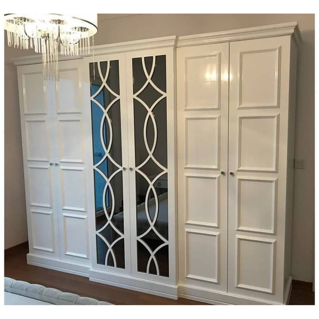 LEMARI BAJU 6 PINTU  / LEMARI PAKAIAN / LEMARI MEWAH MINIMALIS MODERN / LEMARI KAYU JATI JEPARA