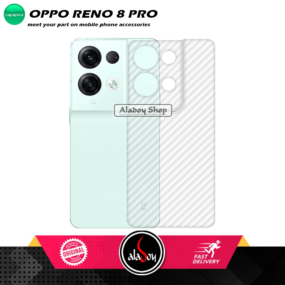 PAKET 2 IN 1 Tempered Glass Layar Oppo Reno 8 Pro + Skin Carbon Film 3D