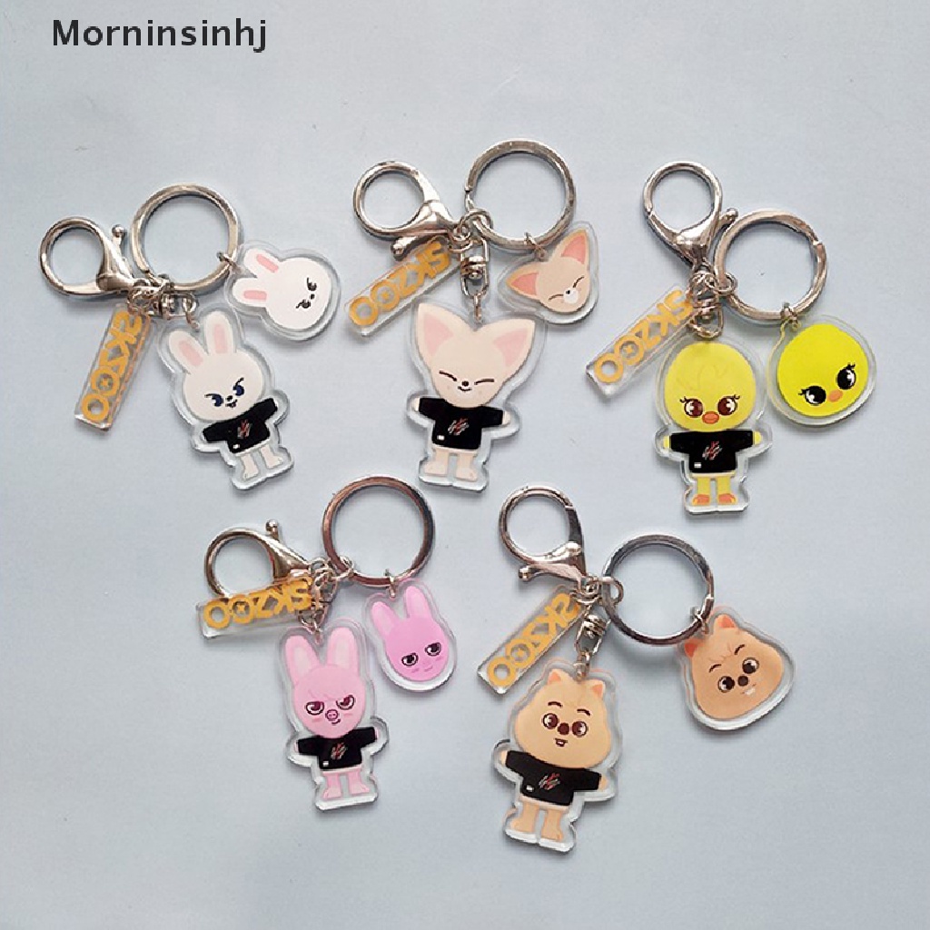 Mornin Stray Kids Cartoon SKZOO Key Chain Gantungan Kunci Akrilik Berkualitas Aksesoris Tas id