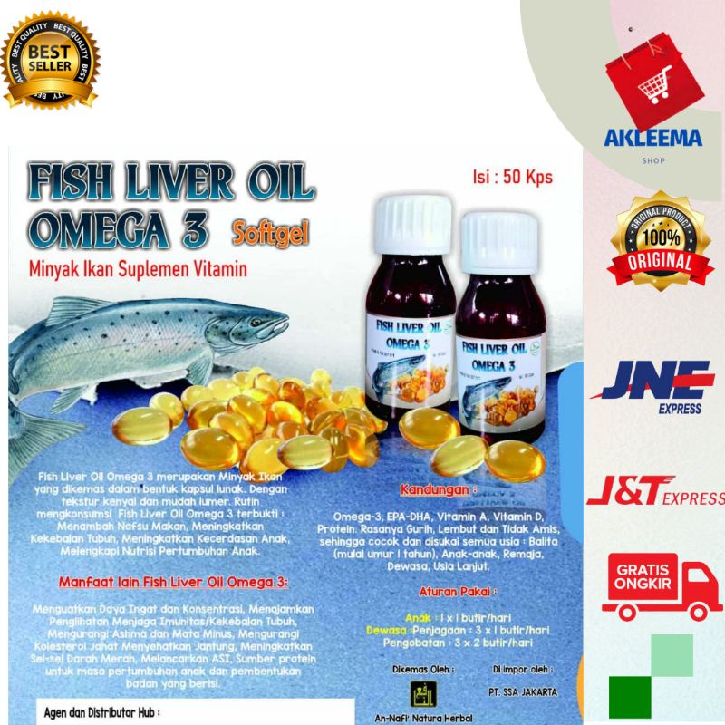 Jual Firs Liver Oil Omega 3 Minyak Ikan Sumplemen Vitaminminyak Ikan