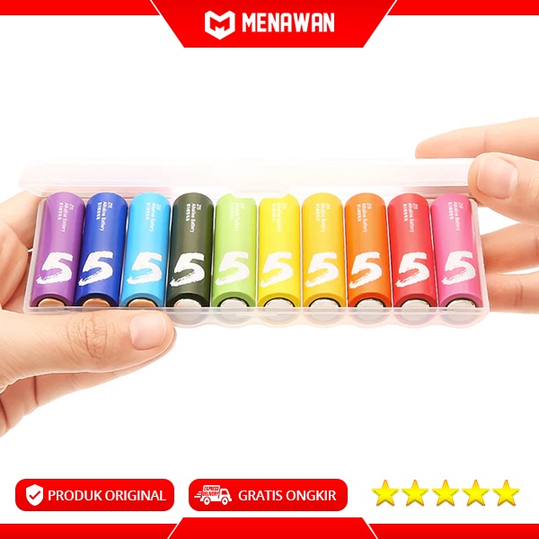 ZMI Rainbow Novelty Alkaline Batteries Batu Baterai AA - AAA 10Pcs