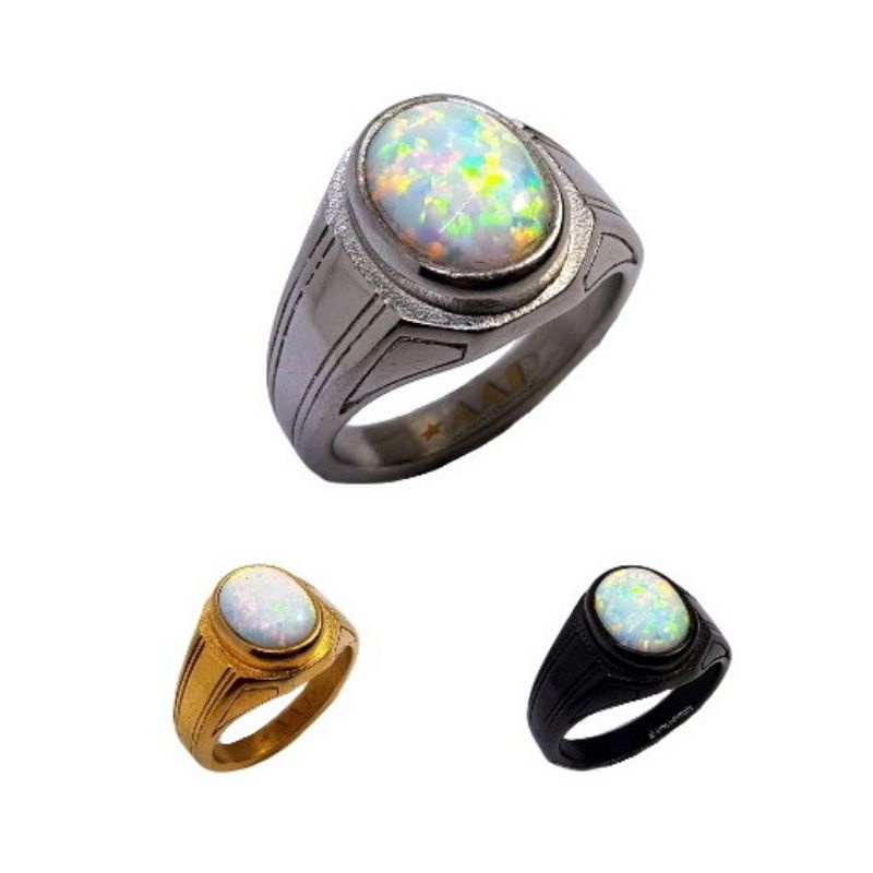 Batu Cincin Kalimaya Susu Super Jarong / Kalimaya multi color / Kalimaya jarong siang malam / Cincin