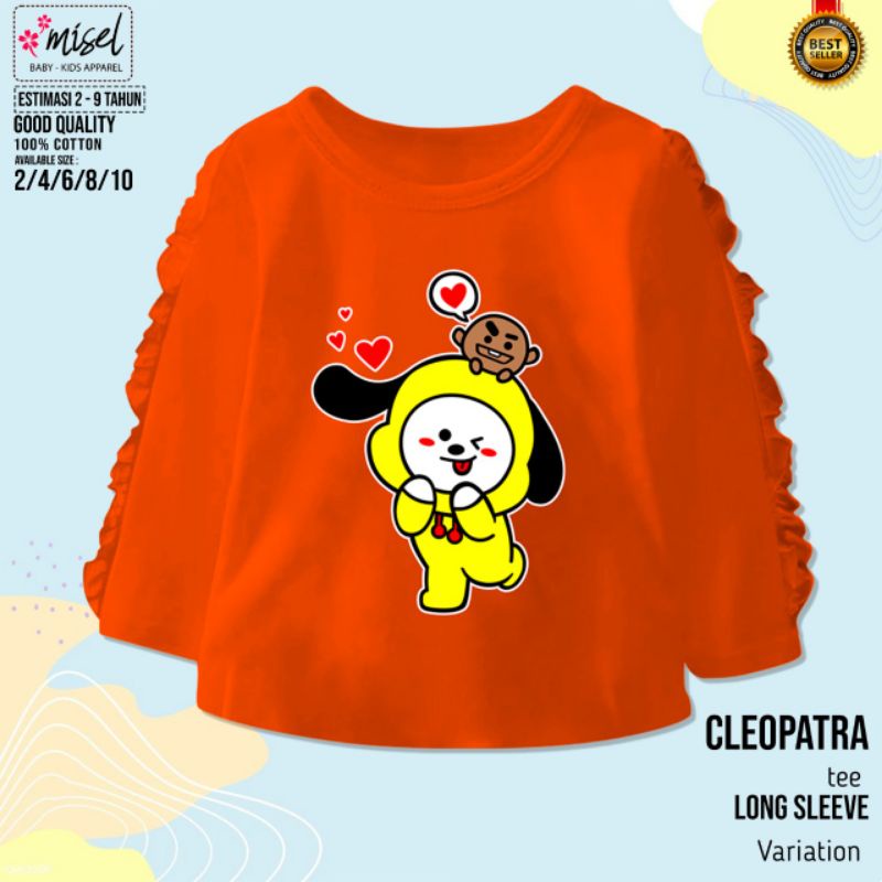 Kaos Anak perempuan lengan panjang Cleopatra 2-8 Tahun Original MISEL