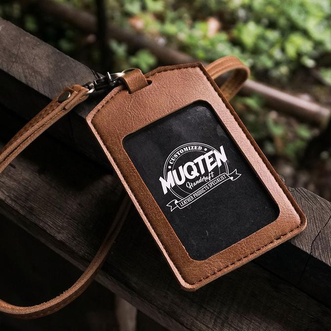 

Name Tag ID Card Holder Patuk Kalung Premium ID Badge Leather BIG SALE