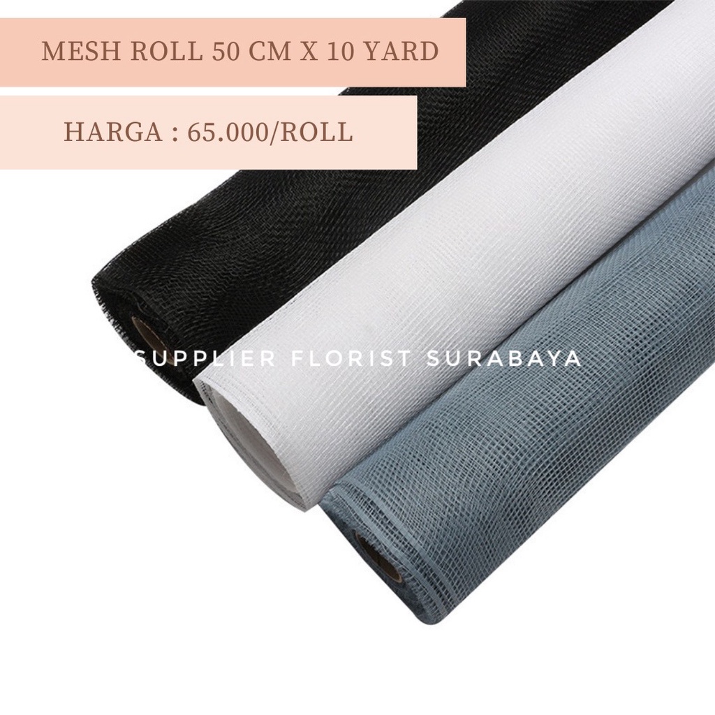 POLYNET SPIDERNET MESH ROLL WRAPPING PAPER KOREA / WRAP BUNGA JARING/Flower Wrapping Paper Polynet Korea