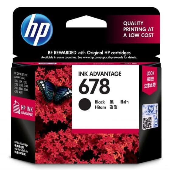 TINTA / CATRIDGE HP 678 BLACK / COLOR ORIGINAL 100% - Hitam