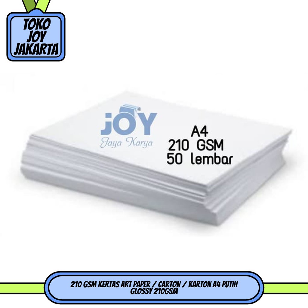 

Ivory A4 210 Gsm Sisi HVS & Glossy / Art Cartoon Paper Kertas Karton