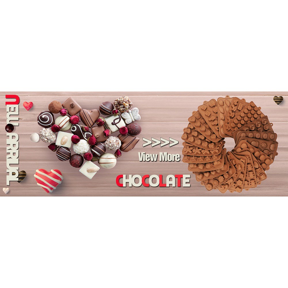 Cetakan Coklat Es Batu Ice Cube Tray Mold Model Love Kotak Kado Bunga