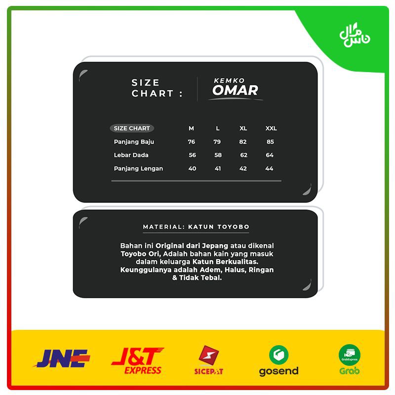Kemko Kemeja Koko Pria Dewasa Omar Gratis Peci Rajut