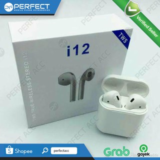 HEADSET BLUETOOTH WIRELESS I12 TWS AIRPOD / EARPOD