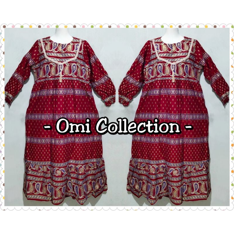 Longdress Prada Gamis India Batik Gajah Putih