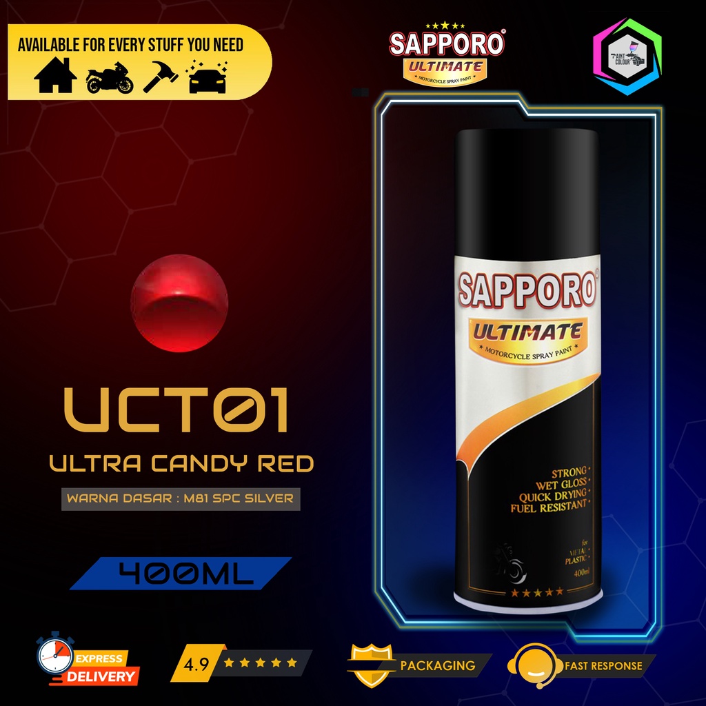 SAPPORO ULTIMATE Cat Semprot UCT01 - ULTRA CANDY RED