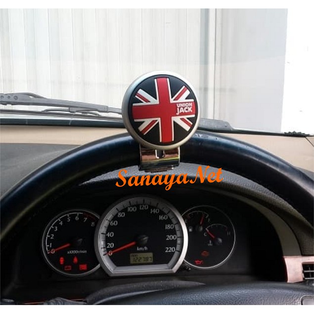 Power Handle Union Jack Pemutar Stir Mobil Original Korea