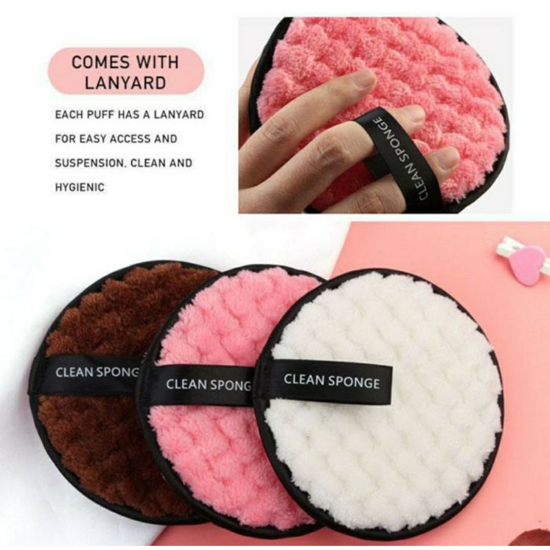 SPONGE CUCI MUKA PEMBERSIH MAKEUP | Makeup Removal Clean Sponge Puff Face Cleansing Puff Make up Remover  Cotton Pads