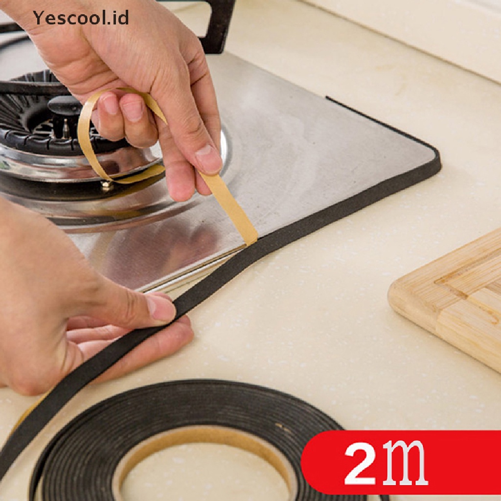 Tape Strip Segel Kompor Gas Anti Air Warna Hitam Untuk Dapur Rumah