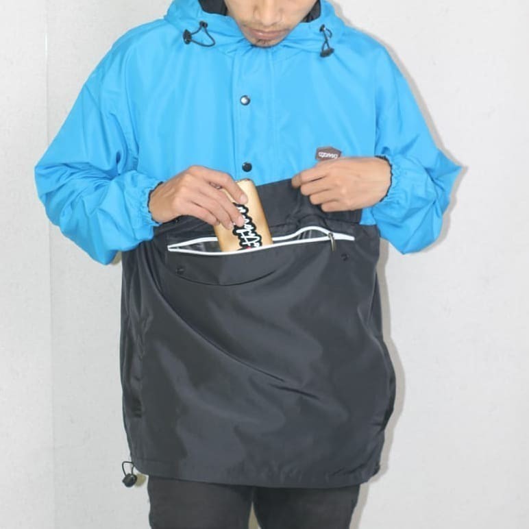 Jaket Cagoule Parasut Original Djbred - Biru Turkish Hitam