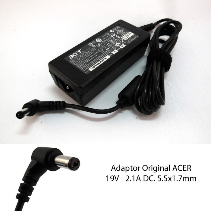 Adaptor laptop acer 19v 2.1a 5.5x1.7mm original - Charger notebook