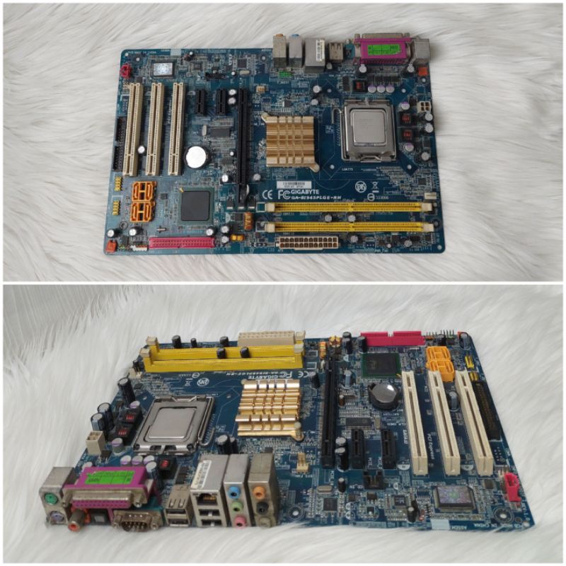 Paket Motherboard Gigabyte GA-8I945PLGE-RH LGA 775 + Processor Dual core E5800