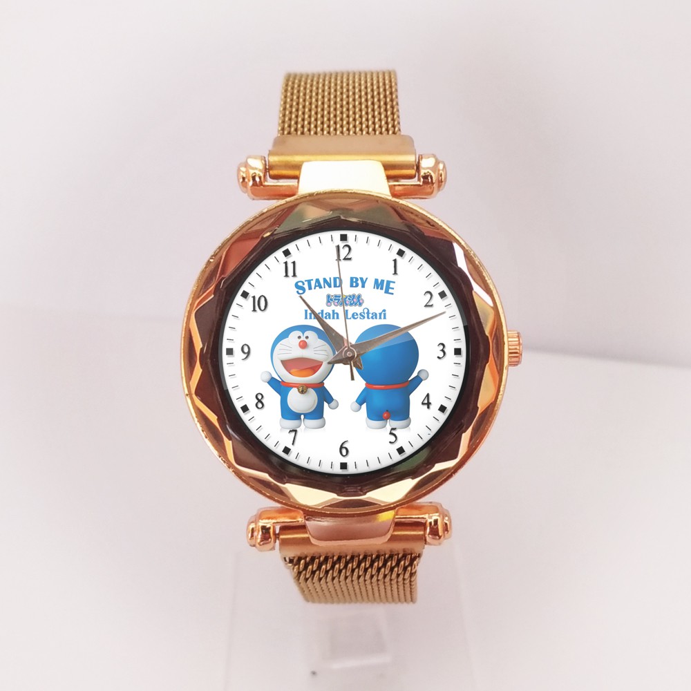 Jam Tangan Wanita Doraemon Custom Nama Terbaru