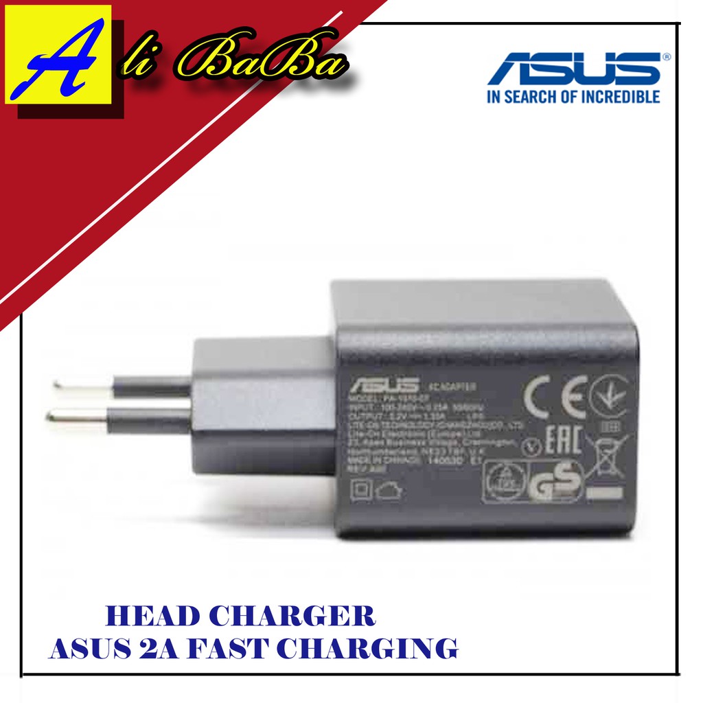 Head Batok Charger Handphone Asus Fast Charging 2 Ampere Asus Zenfone 2 4 5 6 Casan HP Asus Original