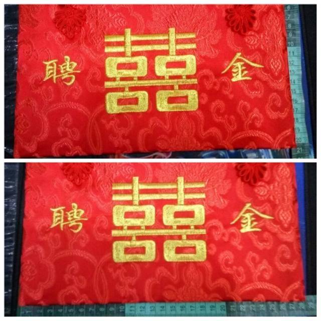 

New...Amplop Angpao Kain Bordir Shuangshi Premium