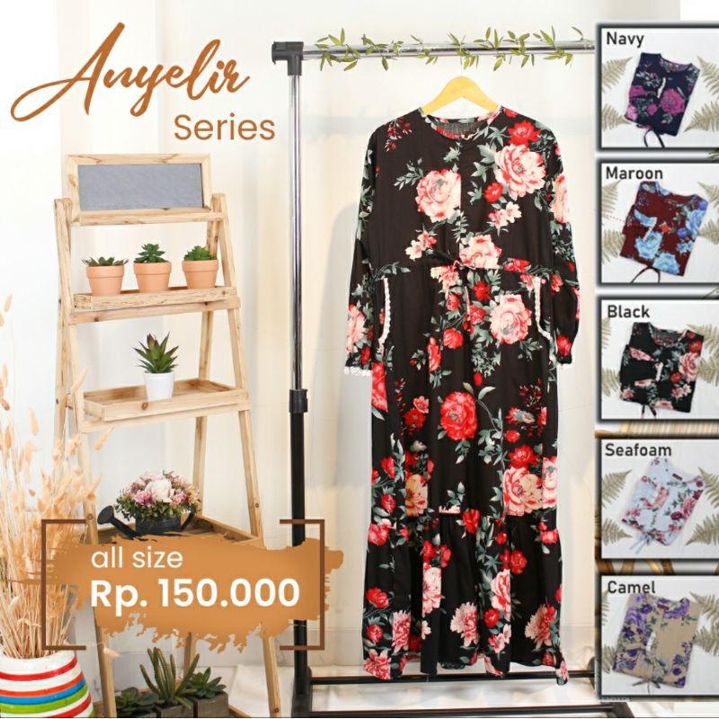 Home Dress Anyelir / Gamis Katun