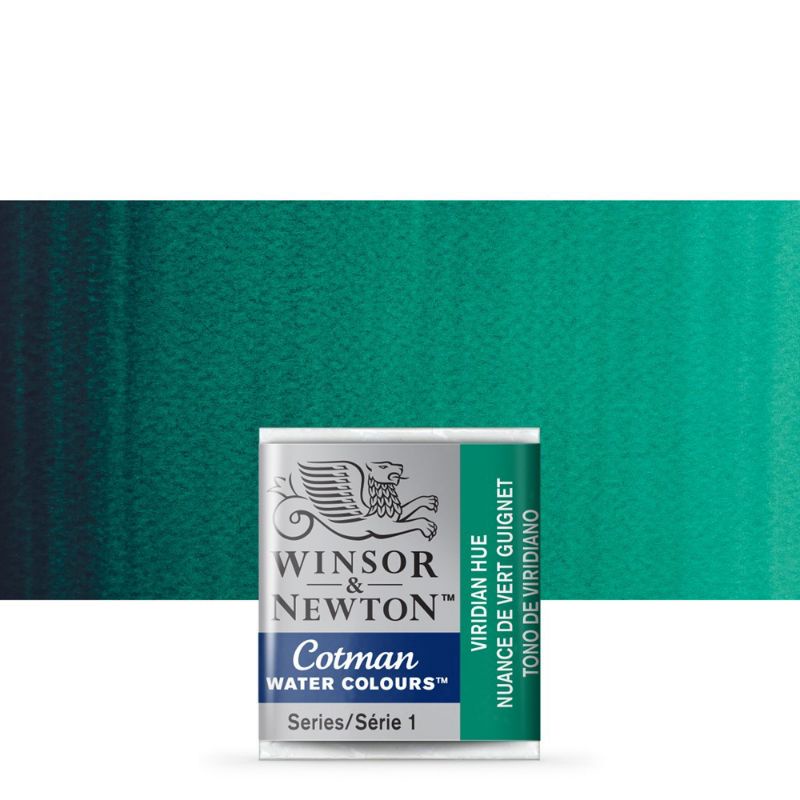 

CAT AIR COTMAN WATER COLOURS HALF PAN VIRIDIAN HUE WINSOR & NEWTON