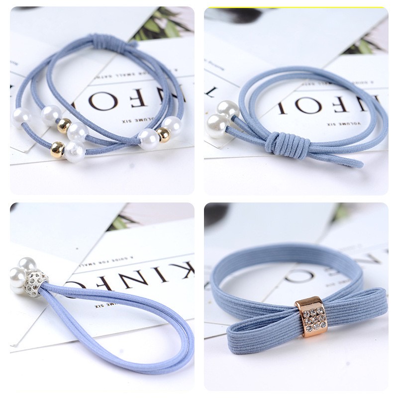 Ikat Rambut Karet Tebal Elastis PITA WARNA / Kunciran PITA Korea - MKM