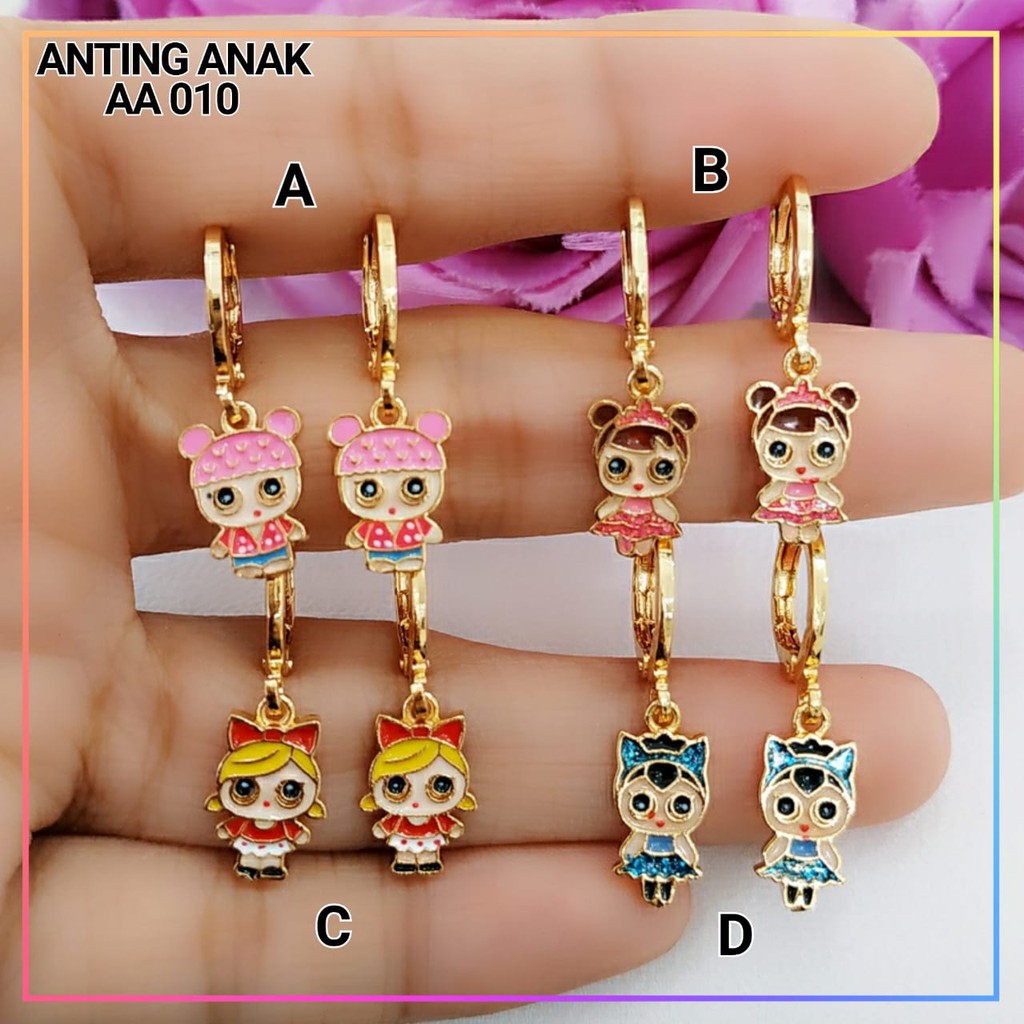 Xuping/perhiasan lapis emas anting anak lucu AA 010