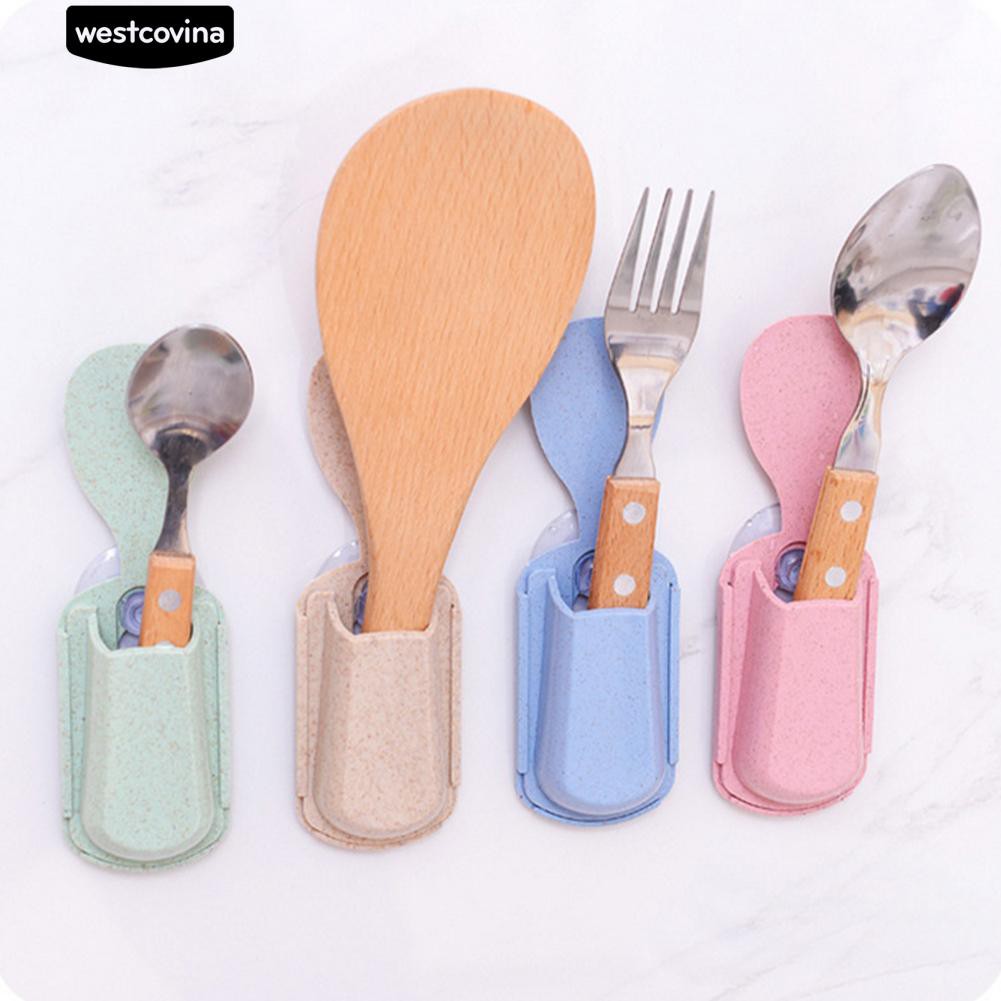 [Bayar di Tempat]Sendok garpu sendok sendok garpu sendok pemegang alat dapur rumah tangga pengisap-3