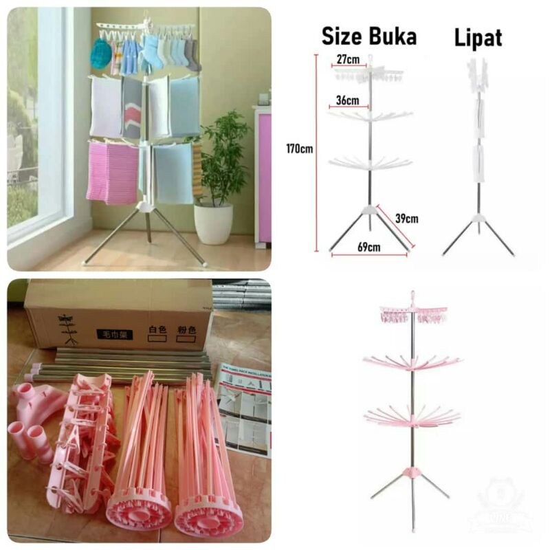 rak gantungan baju lipat