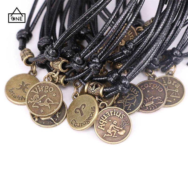 COD❤Gelang Zodiak Konstelasi Rasi Bintang Astrologi Perbintangan Horoskop Bracelet Tidak ada A one