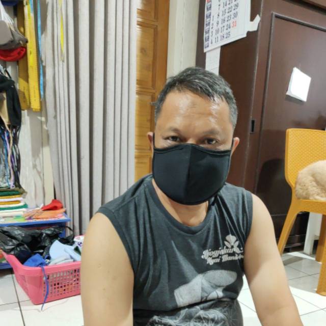 Masker non medis 3ply kaos katun