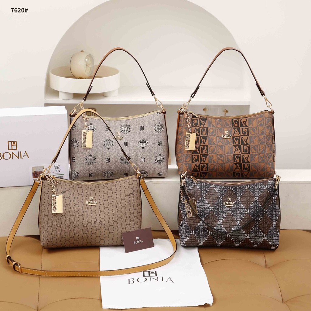 TAS WANITA BATAM IMPORT BONIA SLING BAG 7620 KWALITAS SEMI PLATINUM