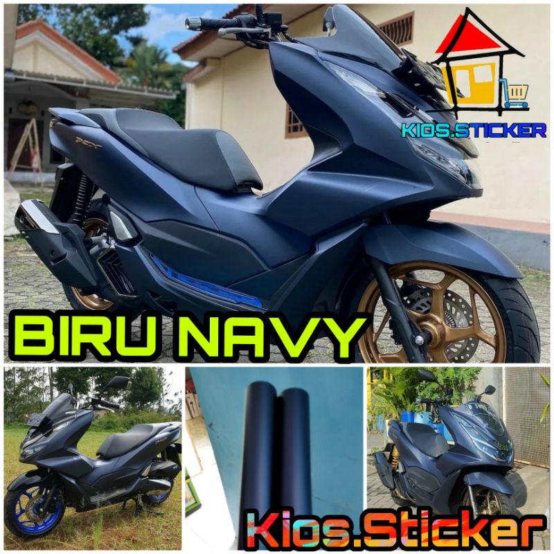 Stiker Skotlet Biru Navy Metalik Doff Sticker Warna Blue Navy