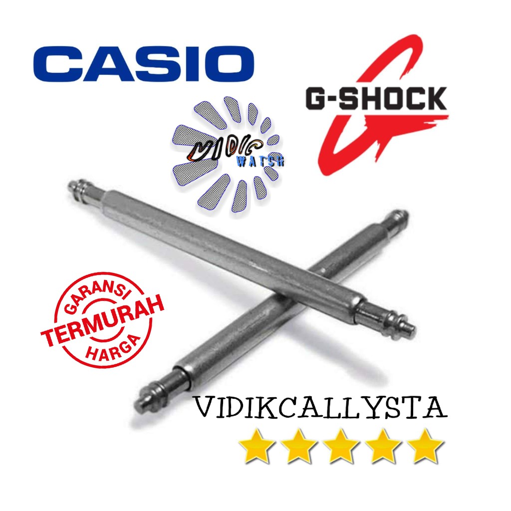 Pen Strap Pin Spring bars Casio G-Shock GA-100 GShock GA100 16mm Original Pengait Jam Gshock