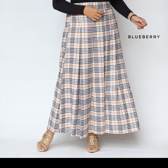 rok flanel rempel depan belakang