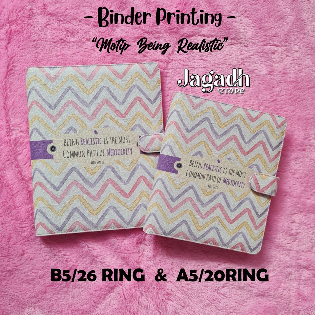 

BINDER PRINTING MOTIP ZIGZAG REALISTIC UKURAN A5/20RING & B5/26RING