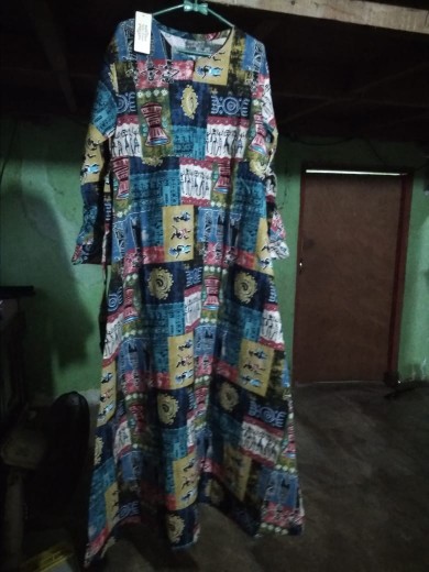 Bd 9008.09 - Gamis Rami Linen Batik Cantik Muslimah Busui Sleting Depan Tali Ikat Murah Sale Allsize