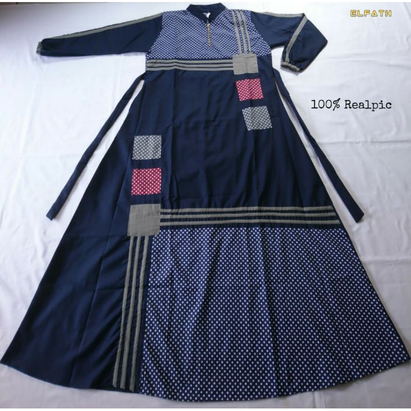 Gamis toyobo ninos polka 002/gamis terlaris/gamis terbaru/gamis tercantik/gamis elfath-Navi