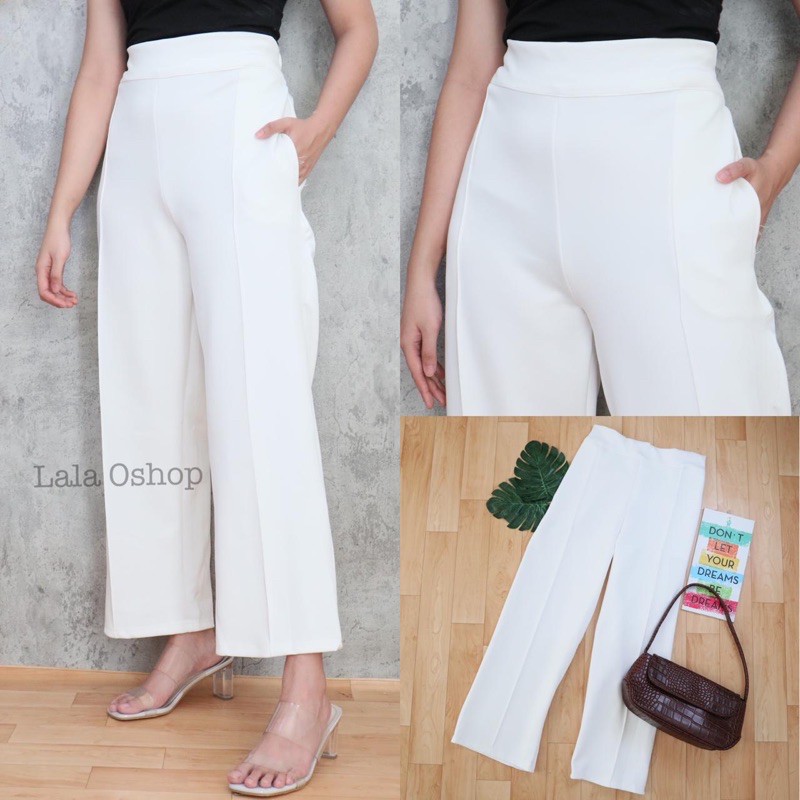 Jenny Bone Pants | Celana Cullote Wanita | Celana Kantor Premium Tebal Stretchy | Celana Kulot