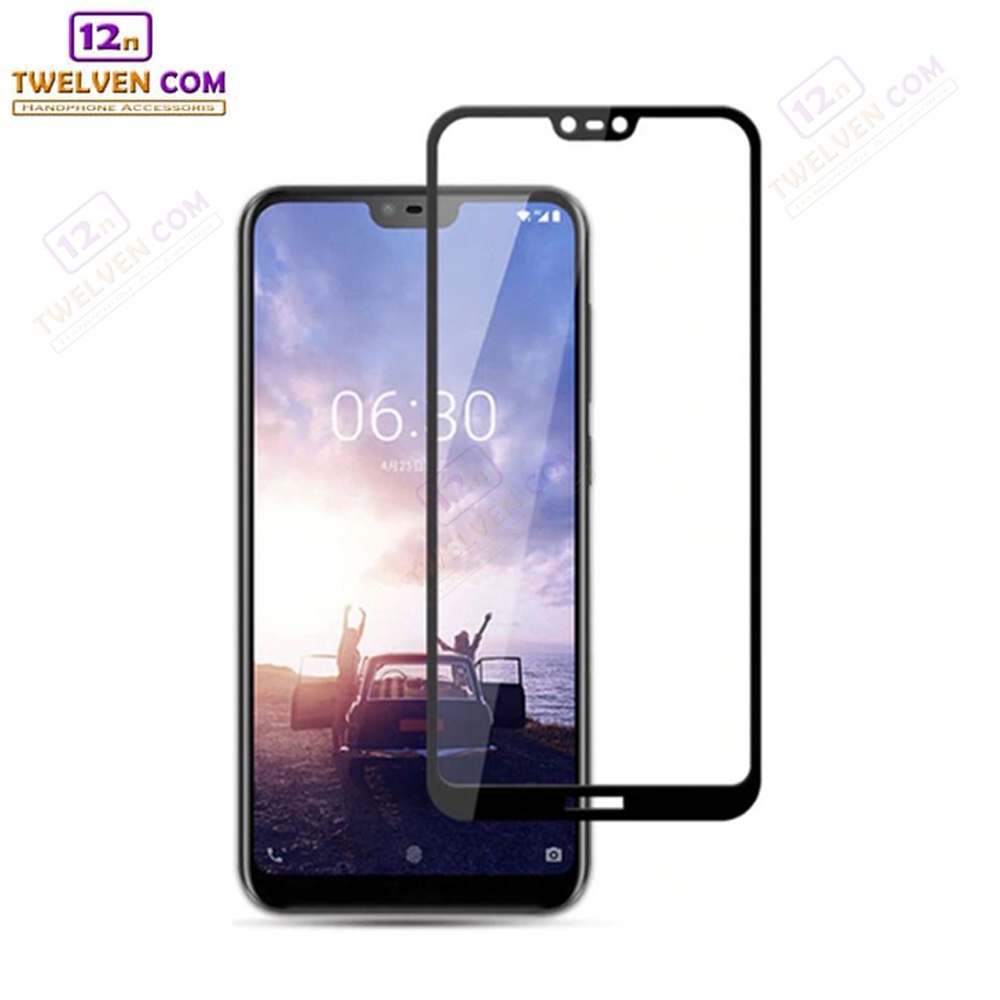 [FLASH SALE] zenBlade 5D Full Cover Tempered Glass Nokia 6.1+ / Nokia X6 - Hitam