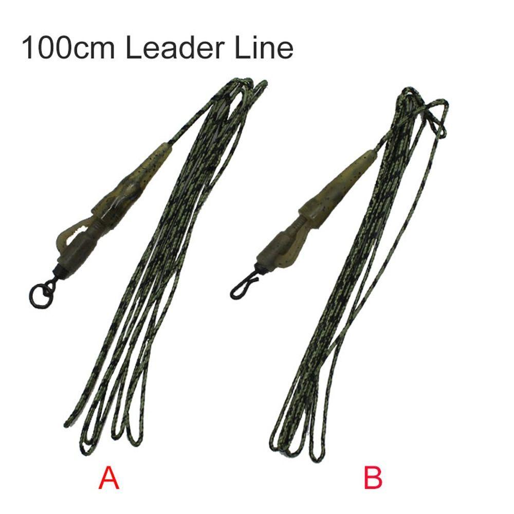 Lanfy Carp Leader Line Braided Lead Core 2pcs Aksesoris Alat Pancing Ikan Gurame Hook Lead Clips Fishing Tackle Fluorocarbon Pancing Line