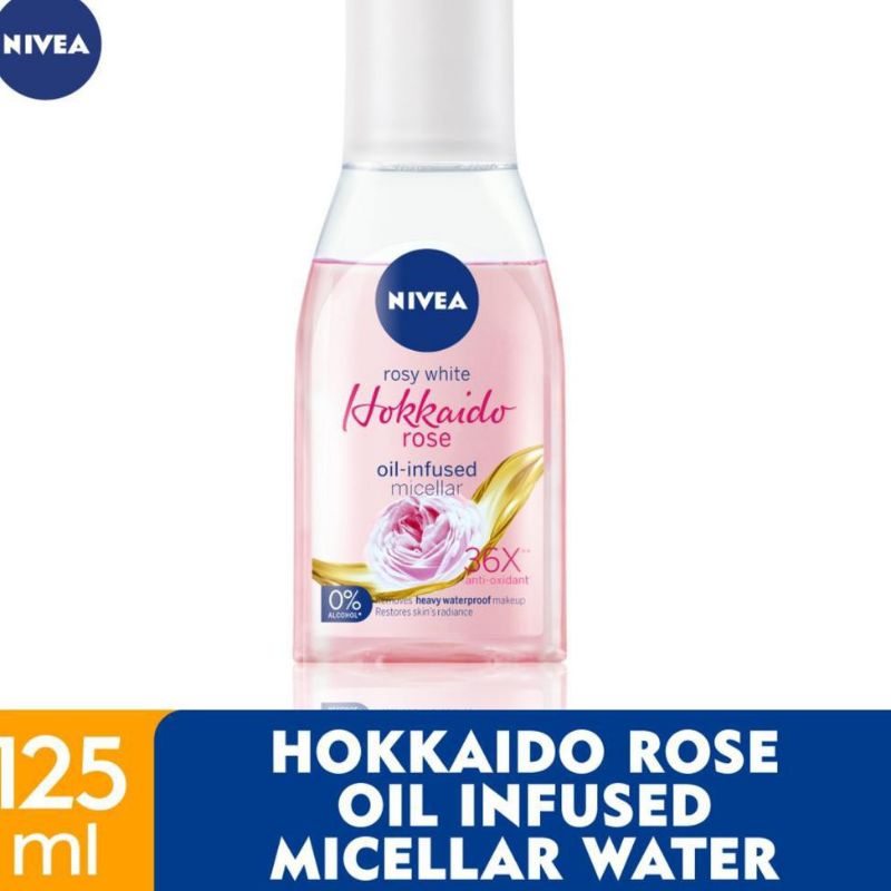 NIVEA Rosy White Hokkaido Rose Oil-Infused Micellar - 125ml